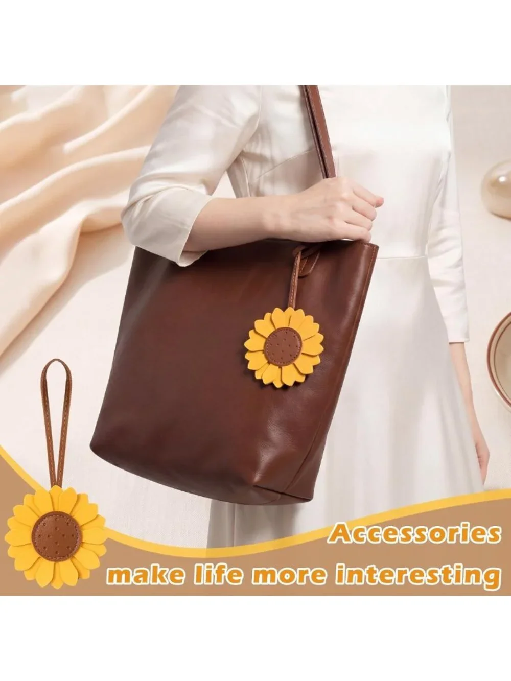 12 Pcs Leather Purse Charms & Keychains | Stylish Accessories for Handbags